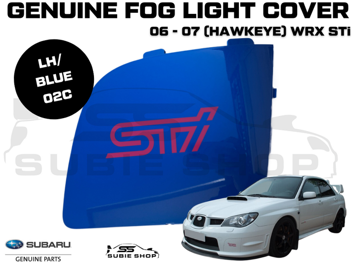 Genuine Subaru Impreza WRX Hawkeye STi 05 - 07 Fog Light Cover Surround Blue O2C