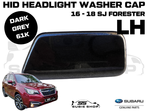 New Genuine Headlight Washer Cap Cover 16 - 18 Subaru Forester SJ Left Grey 61K