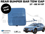 New GENUINE Subaru XV GT 17 - 22 Rear Bumper Bar Tow Hook Cap Cover Light Blue