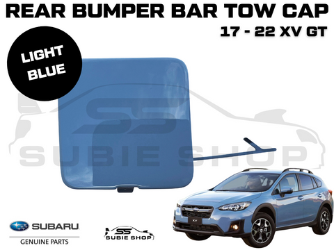 New GENUINE Subaru XV GT 17 - 22 Rear Bumper Bar Tow Hook Cap Cover Light Blue