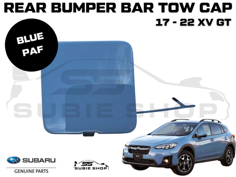 New GENUINE Subaru XV GT 17-22 Rear Bumper Bar Tow Hook Cap Cover Light Blue PAF