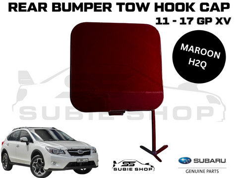 New GENUINE Subaru XV GP 11-17 Rear Bumper Bar Tow Hook Cap Cover Red Maroon H2Q