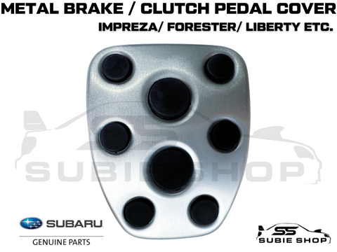 New GENUINE Manual Subaru Foot Brake Metal Pedal Cover Impreza Forester Liberty