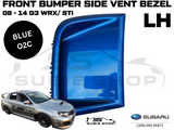 GENUINE Subaru Impreza 08 - 14 G3 WRX STi Front Bumper Side Vent Bezel Blue 02C