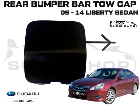 GENUINE Subaru Liberty Sedan 09-14 Rear Bumper Bar Tow Hook Cap Cover Matt Black