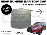 GENUINE Subaru Forester 2013-18 SJ Rear Bumper Bar Tow Hook Cap Cover Silver G1U