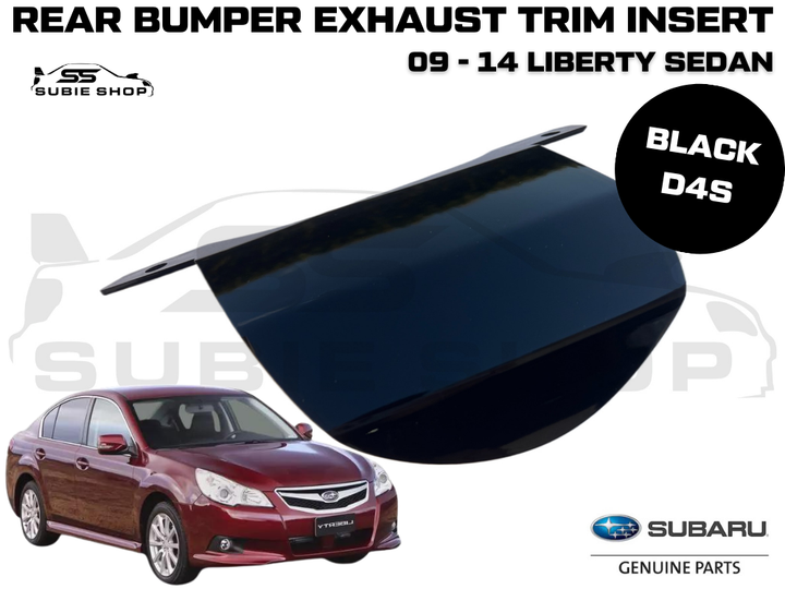 Genuine Subaru Liberty Sedan 09-14 Rear Bumper Bar Exhaust Cover Trim Insert D4S