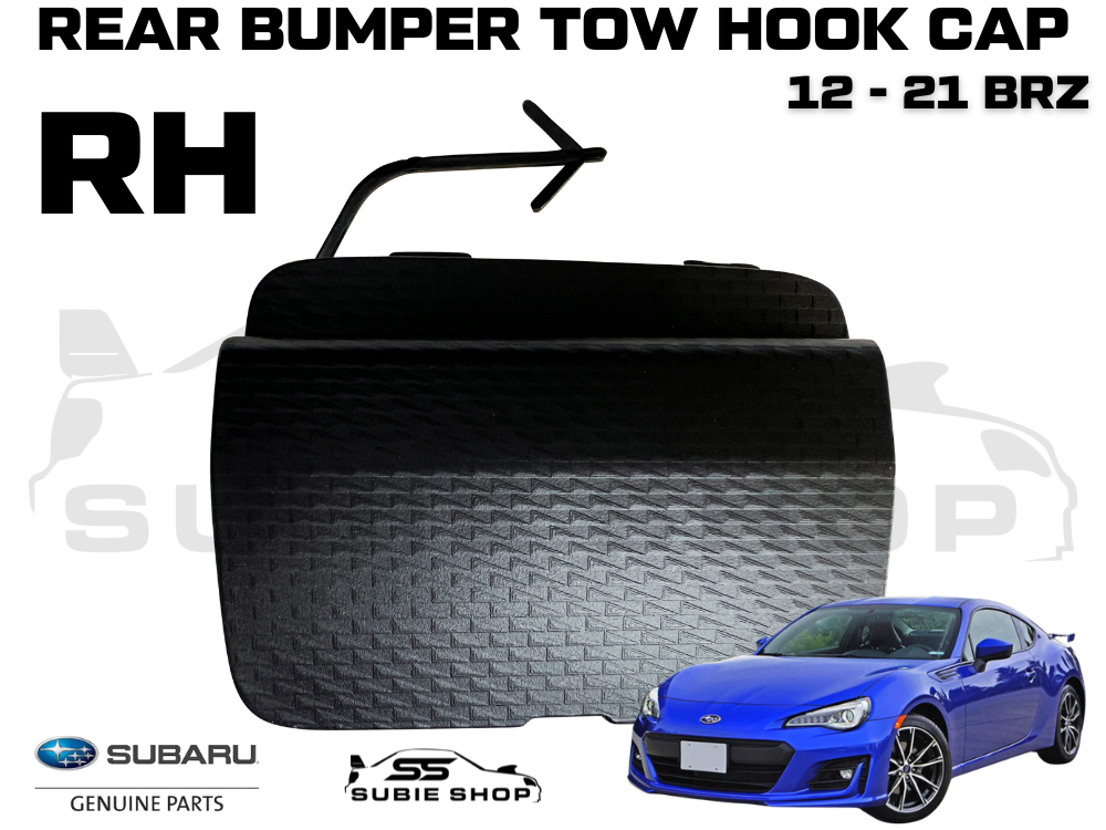 Genuine Toyota Scion FR-S Rear Left Bumper Tow Hook Cap Cover – SU003-01531, Black, 2013-2016