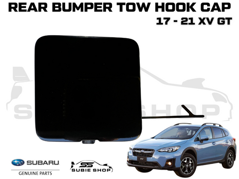 New GENUINE Subaru XV GT 17 - 21 Rear Bumper Bar Tow Hook Cap Cover Matt Black