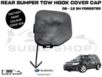 GENUINE Subaru Forester 08 - 12 SH XT Rear Bumper Bar Tow Hook Cover Grey 61K