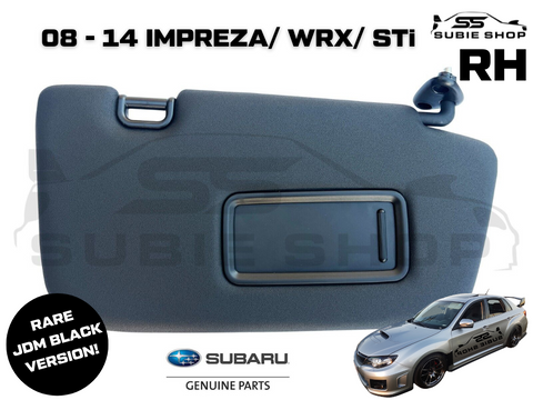 NEW JDM GENUINE Subaru Impreza WRX STI 08 -14 Driver Sun Visor Shade Right Black