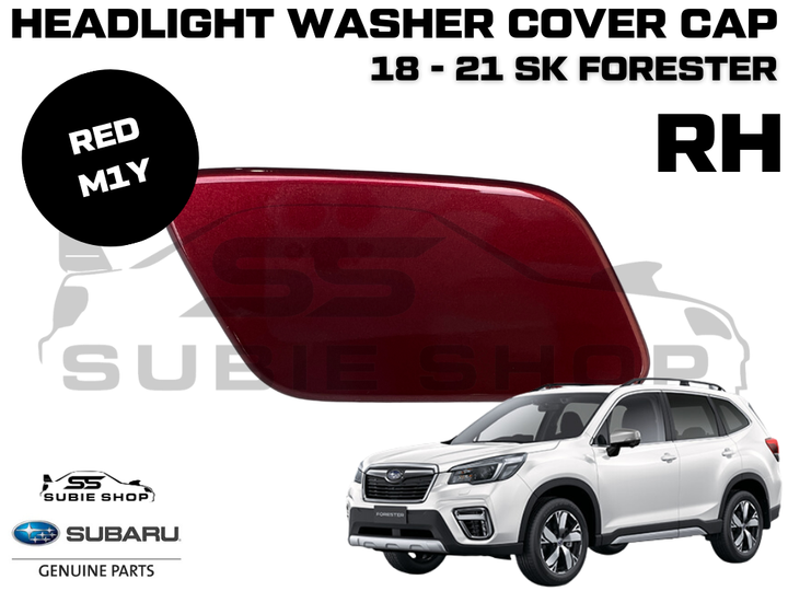 New Genuine Subaru Forester SK Headlight Washer Cap Cover 18 - 21 Right Red M1Y
