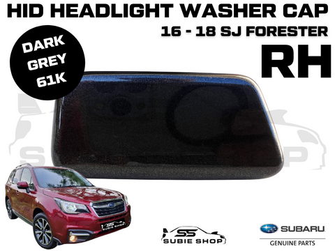 New Genuine Headlight Washer Cap Cover 16 - 18 Subaru Forester SJ Right Grey 61K