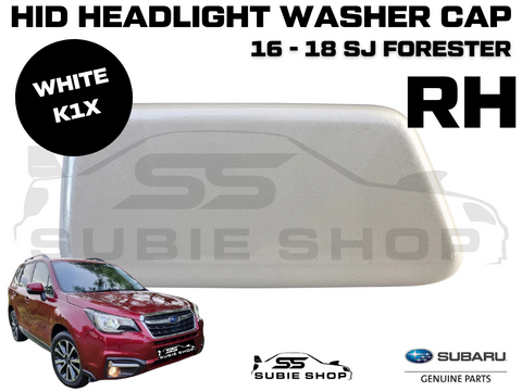 New Genuine Headlight Washer Cap Cover 16 -18 Subaru Forester SJ Right White K1X