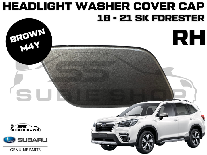 New Genuine Subaru Forester SK Headlight Washer Cap Cover 18 -21 Right Brown M4Y