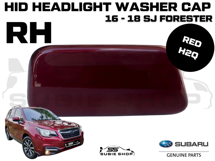New Genuine Headlight Washer Cap Cover 2016 -18 Subaru Forester SJ Right Red H2Q