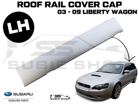 1 x Subaru Liberty Wagon 03-09 Top Roof Rack Rail Trim Tab Cap Cover Silver Left
