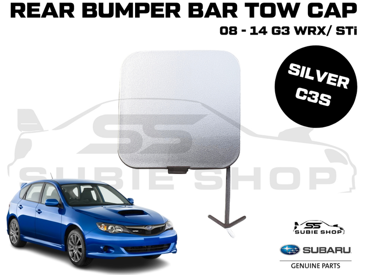 GENUINE Subaru Impreza G3 WRX STi 08 - 14 Rear Bumper Bar Tow Hook Cap Cover C3S