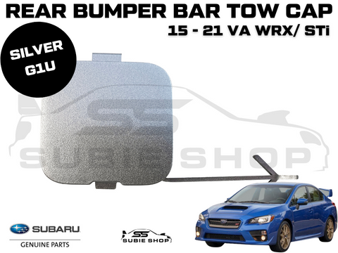GENUINE Subaru VA WRX Sti 2015 -21 Rear Bumper Bar Tow Hook Cap Cover Silver G1U