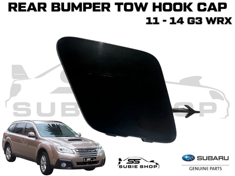 GENUINE Subaru Outback BM 13 - 14 Front Bumper Bar Tow Hook Cap Cover Matt Black