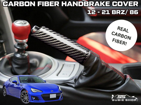 AIRSPEED Carbon Fiber Handbrake Hand Brake Handle Cover For 12-21 Subaru BRZ Toyota 86
