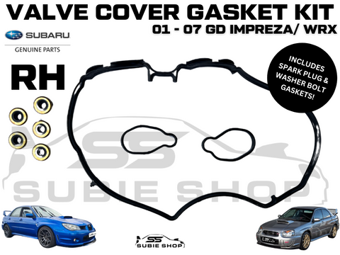 GENUINE Subaru Impreza GD EJ Engine Valve Tapper Rocker Cover Gasket Seal Set RH
