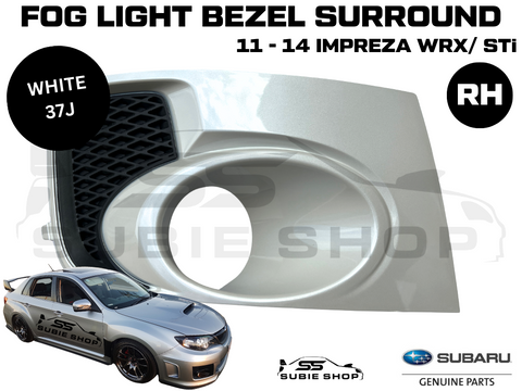 Genuine Subaru Impreza 11-14 WRX STi Fog Light Bezel Cover Surround White 37J RH