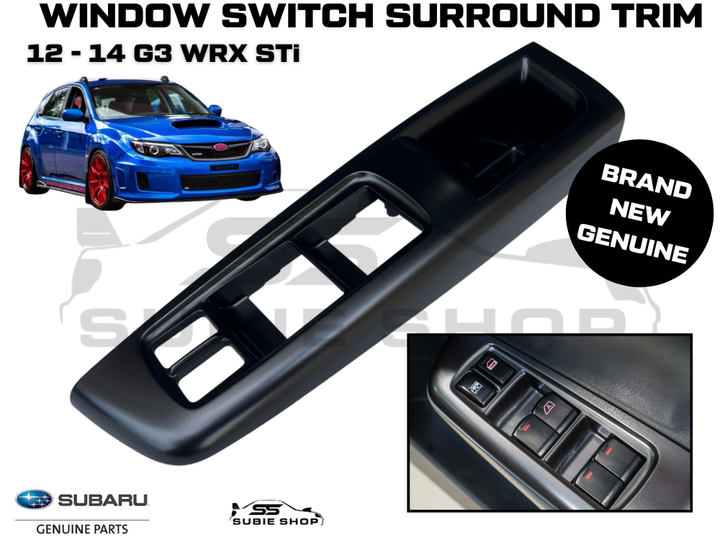 Genuine Subaru Impreza G3 WRX STi  2012 -14 Front Door Driver Window Switch Trim