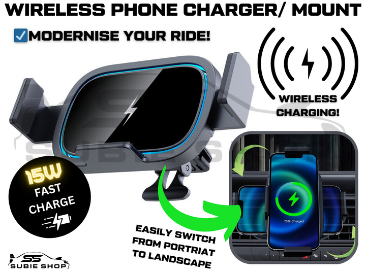 Large Wireless Phone Mobile Car Charger Mount Holder for Subaru Impreza Forester XV Liberty