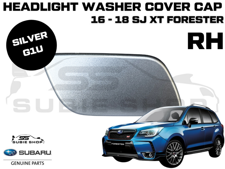Genuine Headlight Washer Cap Cover 16 -18 Subaru Forester SJ XT Right Silver G1U