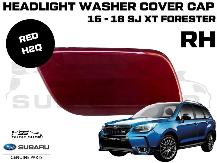 Genuine Headlight Washer Cap Cover 2016 - 18 Subaru Forester SJ XT Right Red H2Q