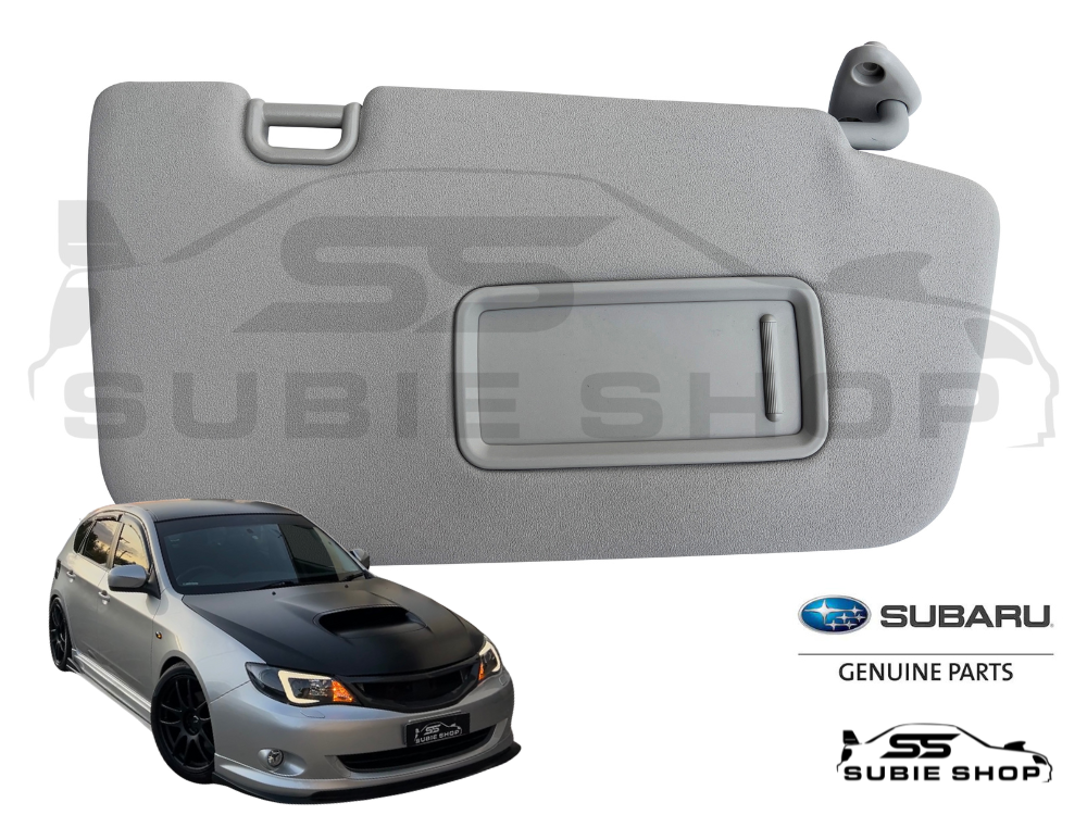 OEM 2008-2012 Subaru Impreza WRX STI Left Driver Sun Visor – Black With Mirror, 92011FG182JC