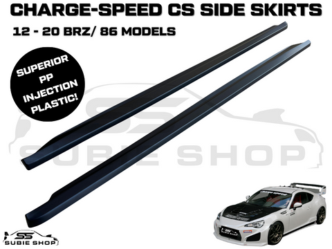 PP Injection CS Side Skirt Extensions Splitters For 12 - 20 Subaru BRZ Toyota 86