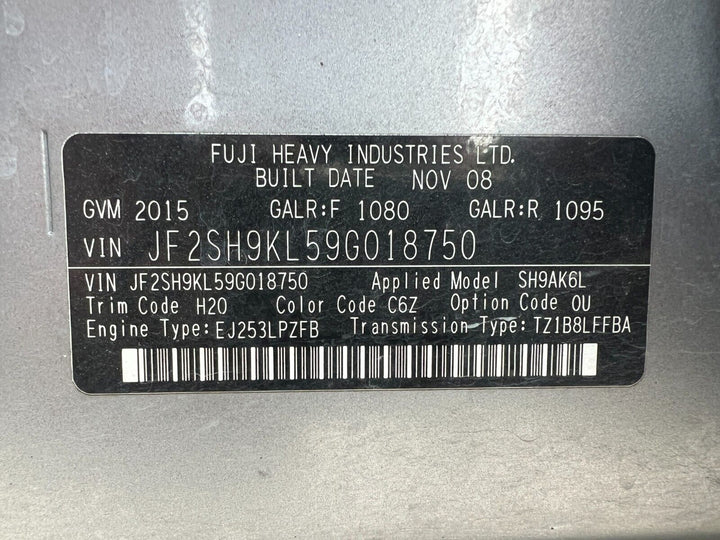 Subaru Forester 2008 - 2010 SH Engine EJ25 260kms EJ253 Good Km Tested Running