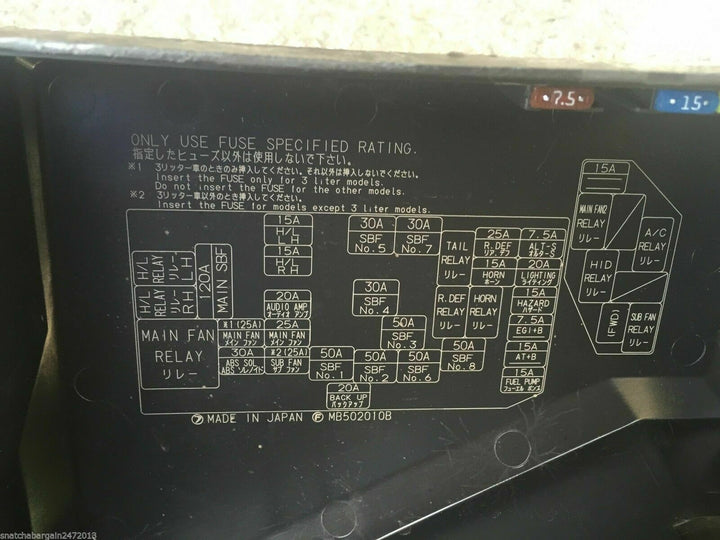 Subaru Outback Liberty GT 2003 - 2009 GEN 4 Engine Bay Fuse Box Compartment Lid