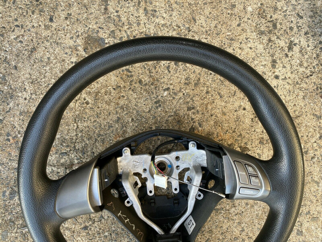 Subaru Impreza 08 - 14 GH G3 Hatch Leather Steering Wheel Black Silver Buttons