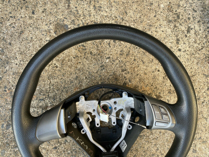 Subaru Impreza 08 - 14 GH G3 Hatch Leather Steering Wheel Black Silver Buttons