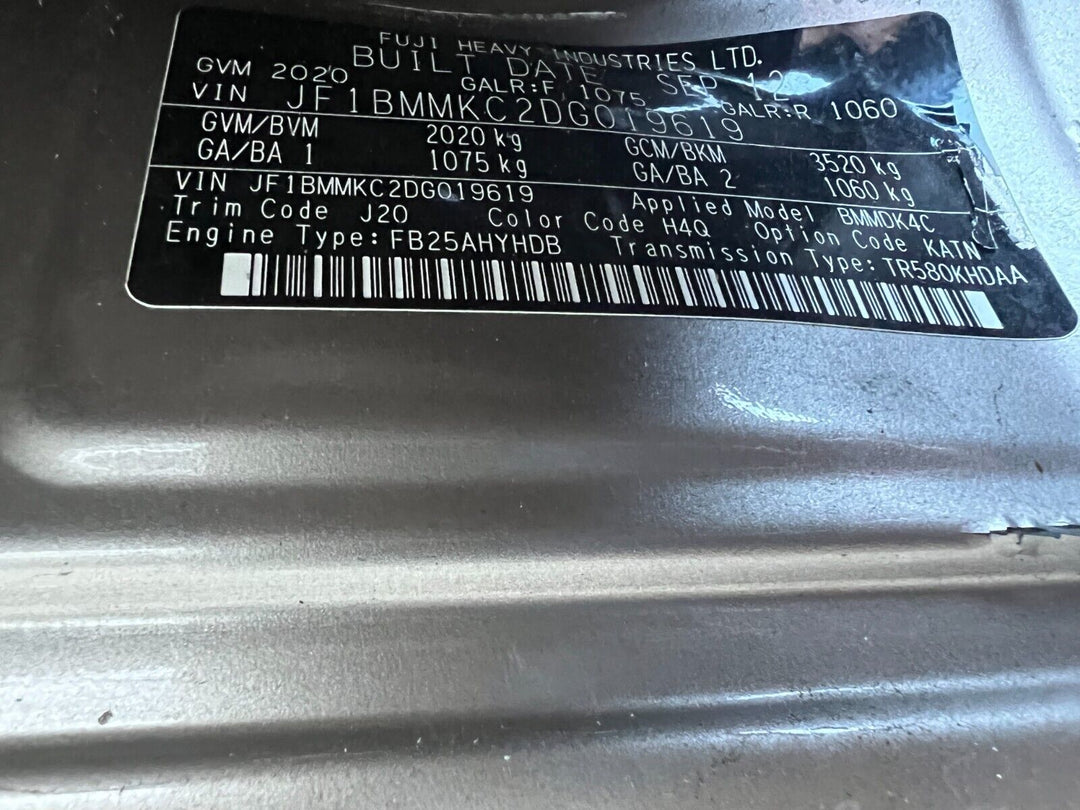 Genine OEM Subaru Liberty 2012 - 2013 BM BR Driver Side Headlight RH Good Cond