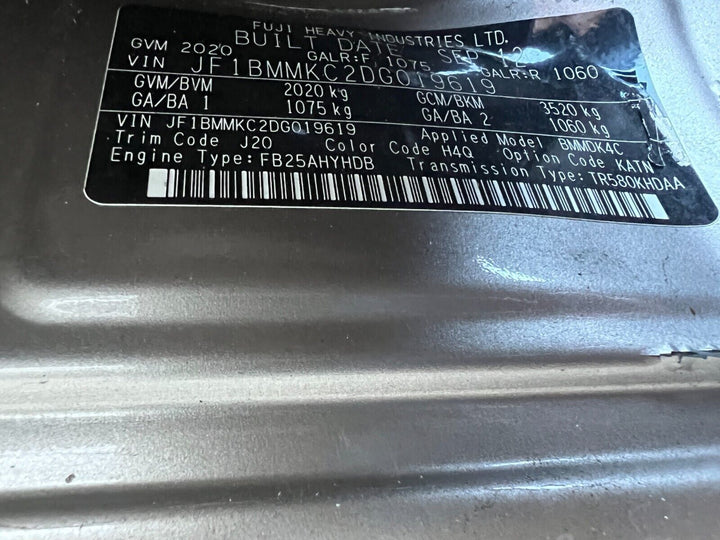 Genine OEM Subaru Liberty 2012 - 2013 BM BR Driver Side Headlight RH Good Cond