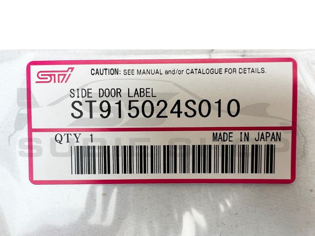 Stg12909 Sticker Code NEW OEM Genuine Subaru Impreza WRX Spec C RA STI Nurburgring Decal Sti ...