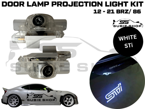 LED Logo Projection Door Lamp Courtesy Light Kit For 12- 21 Subaru BRZ White STi