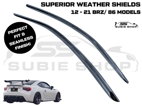 Superior Weather Shields Window Rain Visors For 12 - 21 Subaru BRZ / Toyota 86