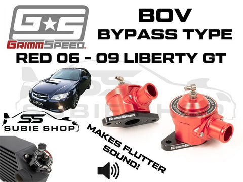 New Red Grimmspeed Bypass Blow Off Valve BOV For Subaru Liberty 06 - 09 GT Turbo