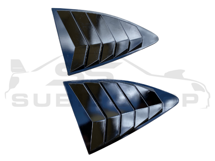 Side Rear Window Louvers Pair Trim For 13 - 20 Subaru BRZ Toyota 86 Gloss Black