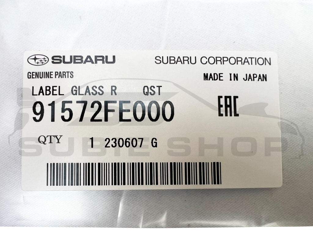 NEW OEM Genuine Subaru Impreza WRX GC8 BRZ 86 GD Steer STI Rear Decal ...