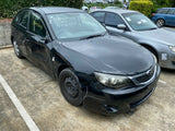 Subaru Impreza 08 - 14 GH G3 Hatch Leather Steering Wheel Black Silver Buttons 2