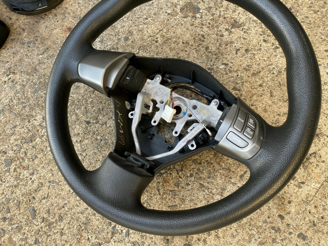 Subaru Impreza 08 - 14 GH G3 Hatch Leather Steering Wheel Black Silver Buttons