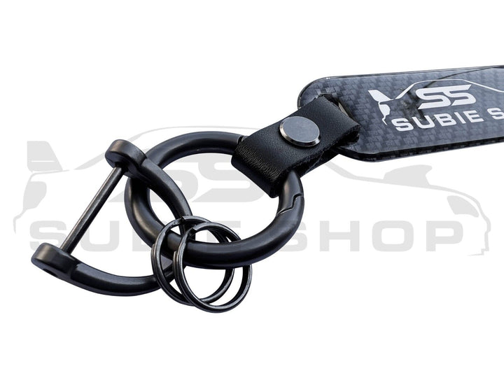 SUBIE SHOP Carbon Key Tag Chain For Subaru Impreza WRX STi Forester BRZ Liberty