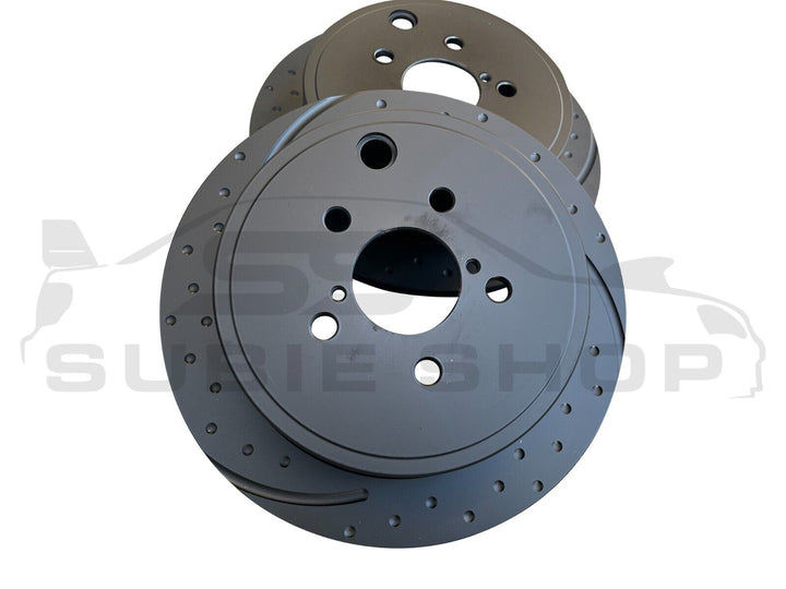 RDA Slotted & Dimpled Brake Rotors & Pads Upgrade 08 - 14 Subaru Impreza G3 WRX