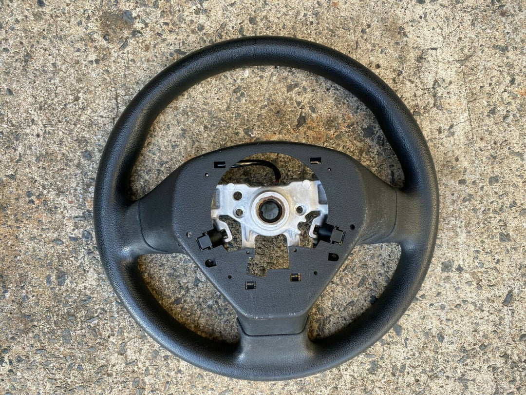 Subaru Impreza 08 - 14 GH G3 Hatch Leather Steering Wheel Black Silver Buttons